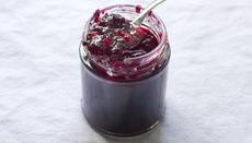 Black cherry and hazelnut jam