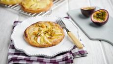 Apple and passion fruit tartlets
