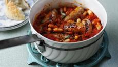 Sausage casserole with beans