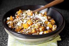 butternut squash salad with farro and pepitas