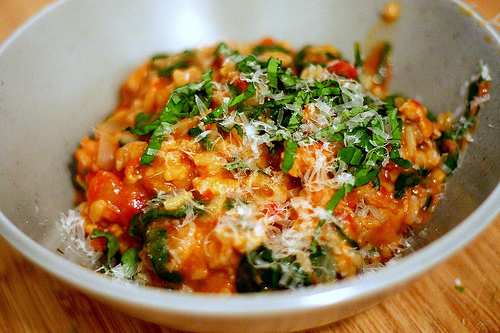 tomato and sausage risotto