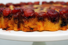 cherry cornmeal upside-down cake