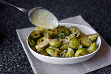 dijon-braised brussels sprouts