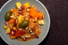 squash and chickpea moroccan stew