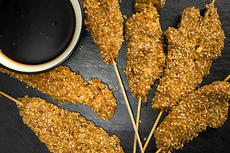 Chicken Skewers with Dukkah Crust  Recipe