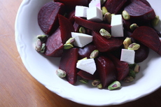 Roasted Beet Salad with Ricotta Salata and PistachiosRoasted Beet Salad with Ricotta Salata and Pistachios