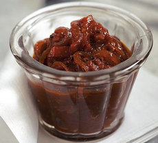 Homemade tomato chutney