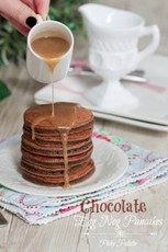 Chocolate Eggnog Baby Pancakes
