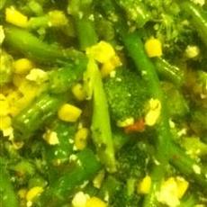Broccoli, Corn, and Green Bean Saute