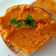 Spicy Roasted Red Pepper and Feta Hummus