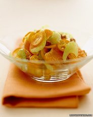 Honey Tangerines and Kumquats with Walnuts and Shaved Celery