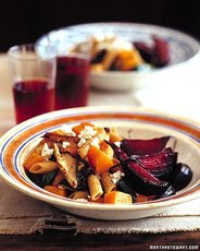 Whole-Wheat Penne with Butternut Squash and Beet Greens