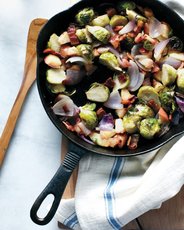 Brussels Sprout, Apple, and Bacon Hash