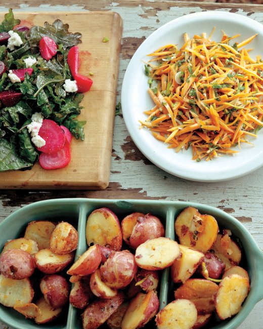 New Potatoes with Garlic Scapes Bottomless Bites