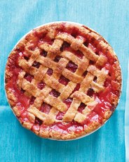 Rhubarb-Strawberry Lattice Pie