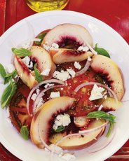 Heirloom Tomato, White Peach, and Ricotta Salata Salad