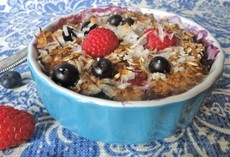 Berry &amp; Coconut Baked Oatmeal