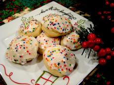 Italian Anise Cookies With Icing and Sprinkles