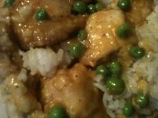 Restaurant Style Chinese Orange Chicken With Spring Peas
