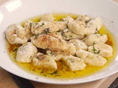 Mascarpone And Lemon Gnocchi With Butter Thyme Sauce