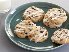 Dried Cherry and Almond Cookies with Vanilla Icing