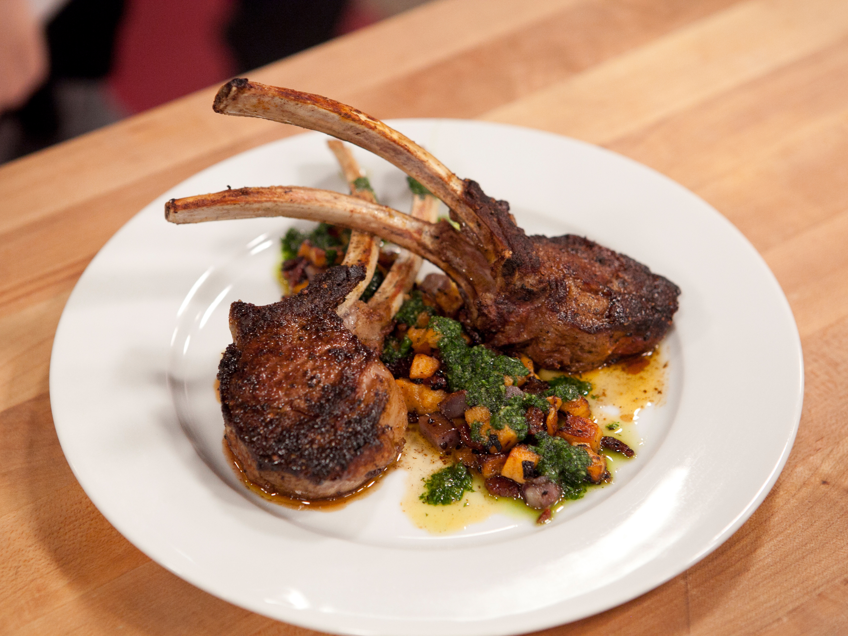 Grilled Lamb Chops with Charmoula.