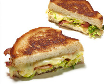 Brussels Sprout and Bacon Grilled Cheese