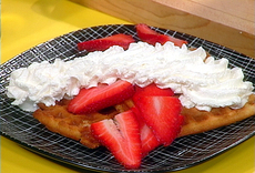 Sugar Waffles with Berries and Whipped Cream