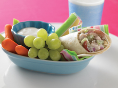 Chicken and Grape Salad Snack Wrap