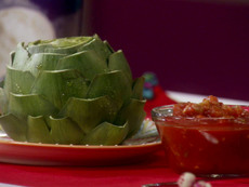 HG Hot Couple: Sassy 'n Steamy Artichoke with Salsa