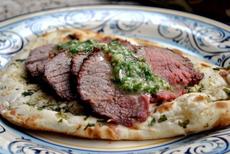 Argentinian Grilled Flank Steak With Chimichurri Sauce
