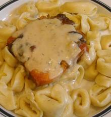 Fresh Broiled Salmon With Saucy Cheese Tortellini
